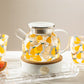 Pear Fields Borosilicate Glass Teapot Set - Western Nest, LLC