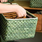 Green Farmhouse Woven Storage Baskets - Western Nest, LLC