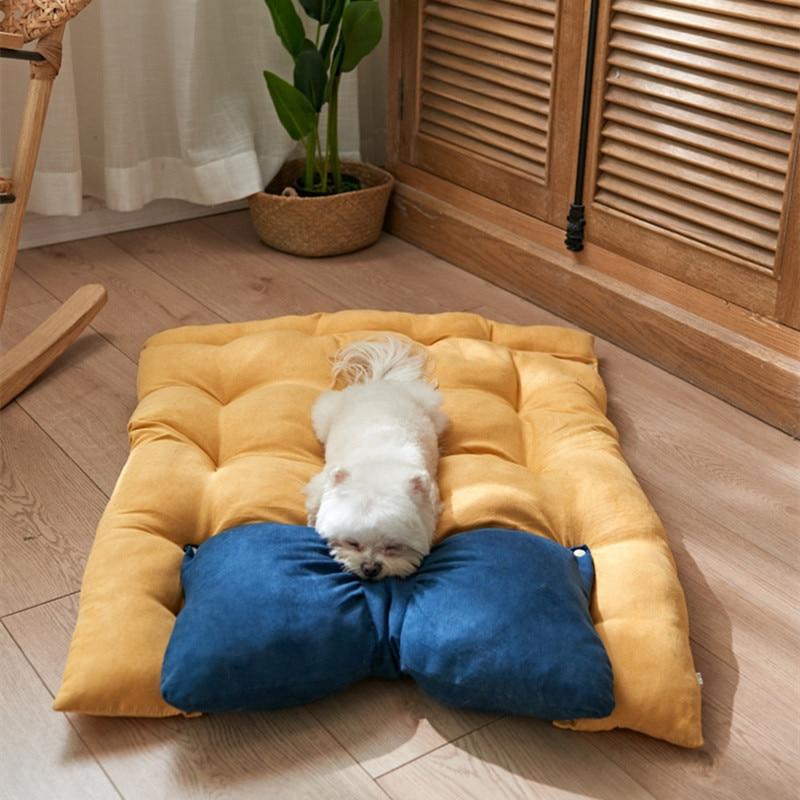 Cute Bow Multifunctional Plush Dog Bed Mattress & Dog Bed Nest - Western Nest, LLC