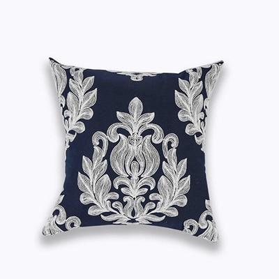 Geometric Blue And White Cushion Covers