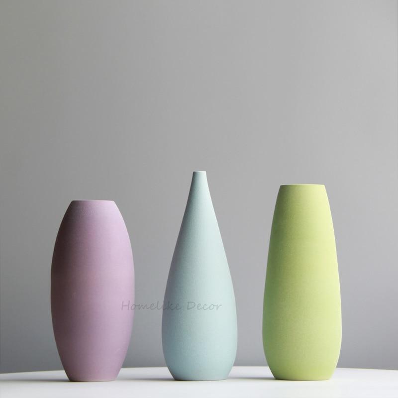 Soft Colored Ceramic Flower Vases