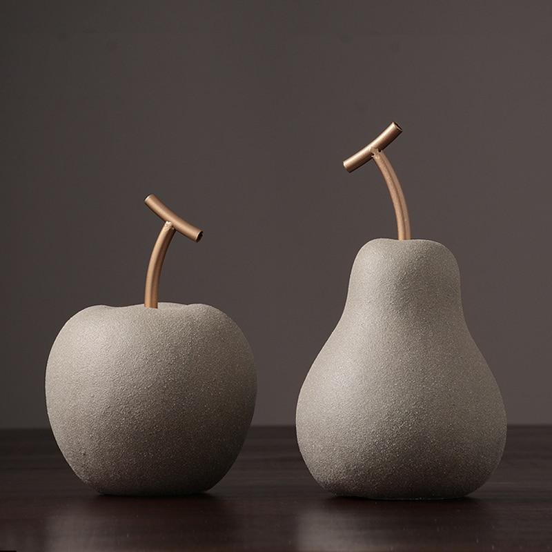 Minimalistic Apple Pear Ornaments - Western Nest, LLC