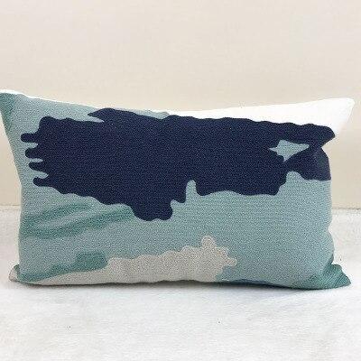 Splish Splash Abstract Embroidered Pillows