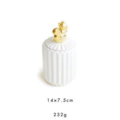 Nordic Gold Detail Cotton Swab Jar - Western Nest, LLC