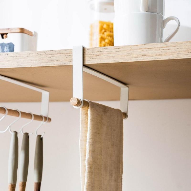 Kitchen Storage Hanger Rack with Hooks - Western Nest, LLC