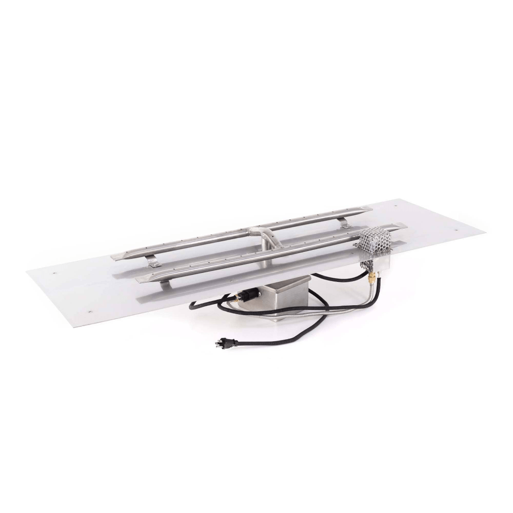 The Outdoor Plus 48”x12” Rectangular Flat Pan With Stainless Steel 'H' Burner OPT-REFD1248