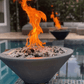 The Outdoor Plus Cazo GFRC 48" Match Lit Concrete Round Fire Bowl OOPT-48RFO