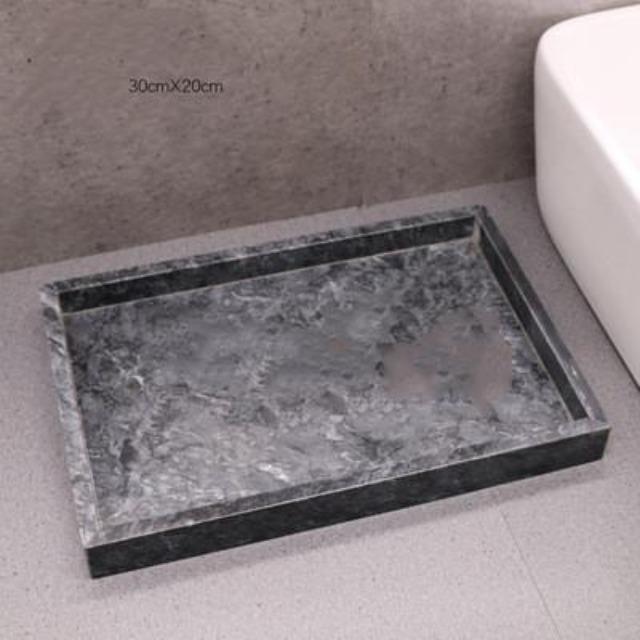 Gamela - Marble Texture Bathroom Storage Tray - Western Nest, LLC