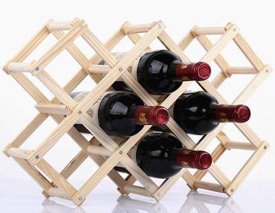 Foldable Wooden Wine Bottle Rack - Western Nest, LLC