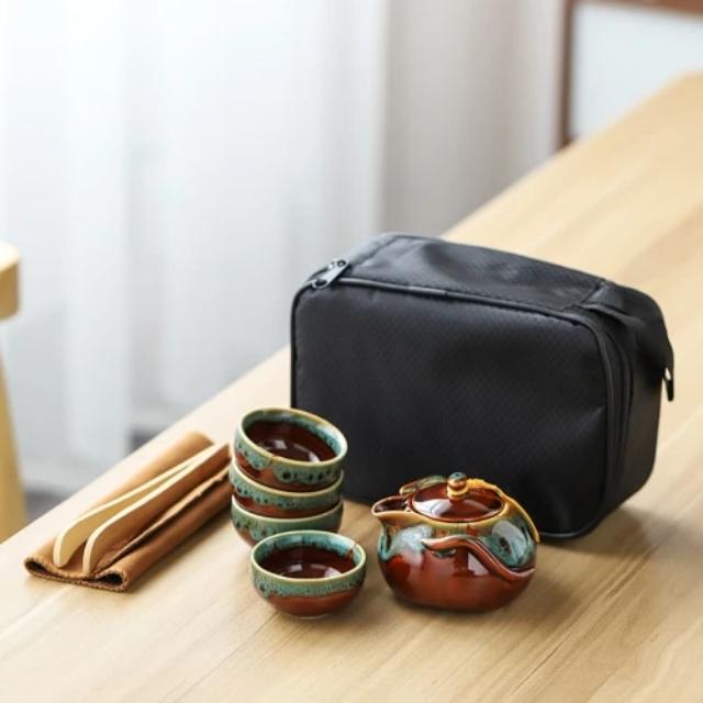 Paroy - Portable Compact Ceramic Tea Set - Western Nest, LLC