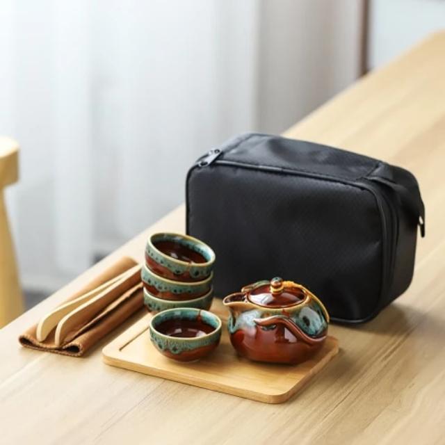 Paroy - Portable Compact Ceramic Tea Set - Western Nest, LLC