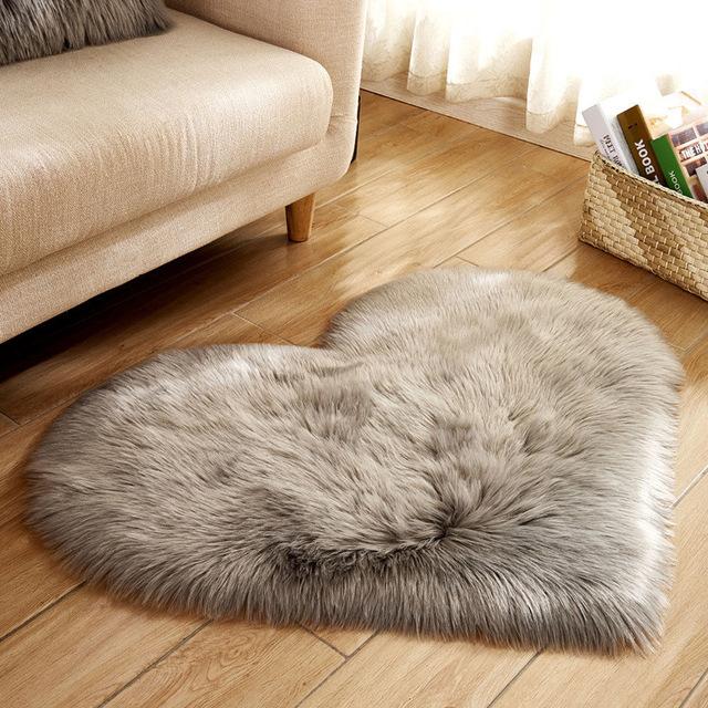 Maya - Heart Shape Fluffy Carpet - Western Nest, LLC
