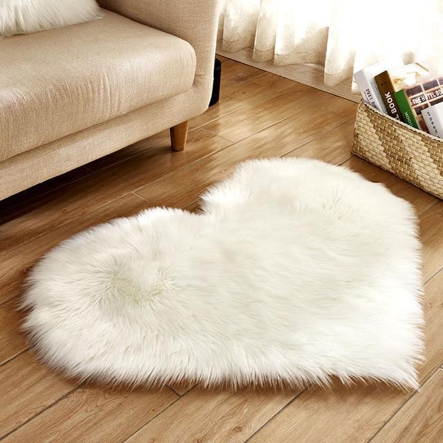 Maya - Heart Shape Fluffy Carpet - Western Nest, LLC
