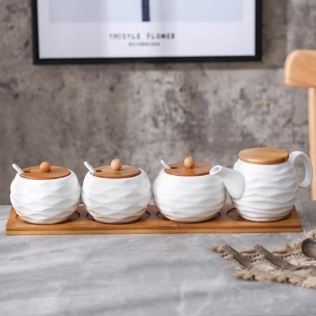Portia - Seasoning Porcelain Kitchen Jar - Western Nest, LLC