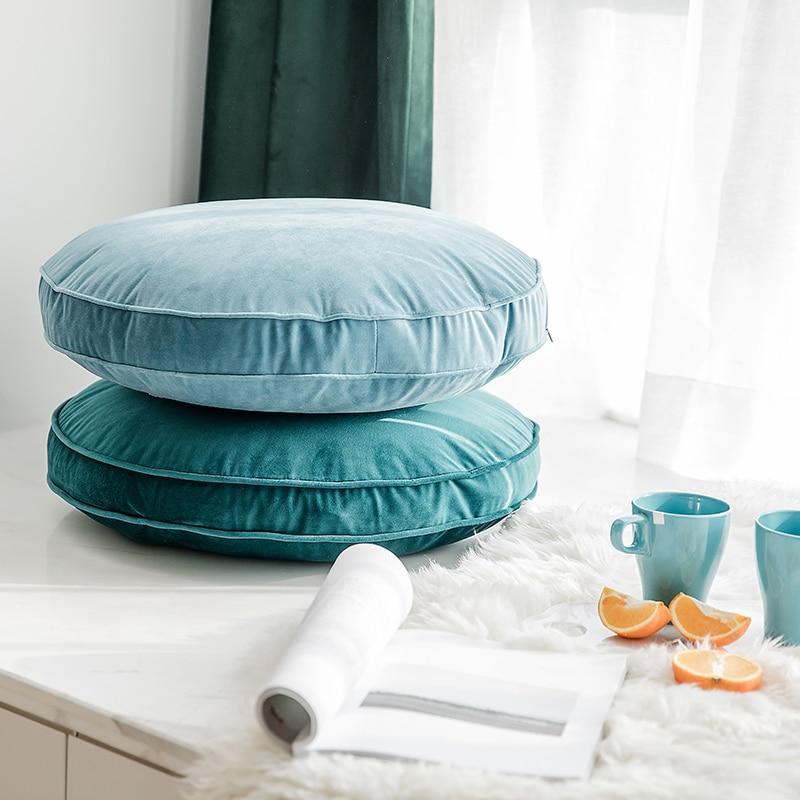 Velvet Luxury Round Throw Pillows Cushions with Pillow Insert - Western Nest, LLC