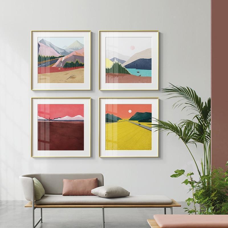 Vista Mountains Abstract Canvas Prints Collection - Western Nest, LLC
