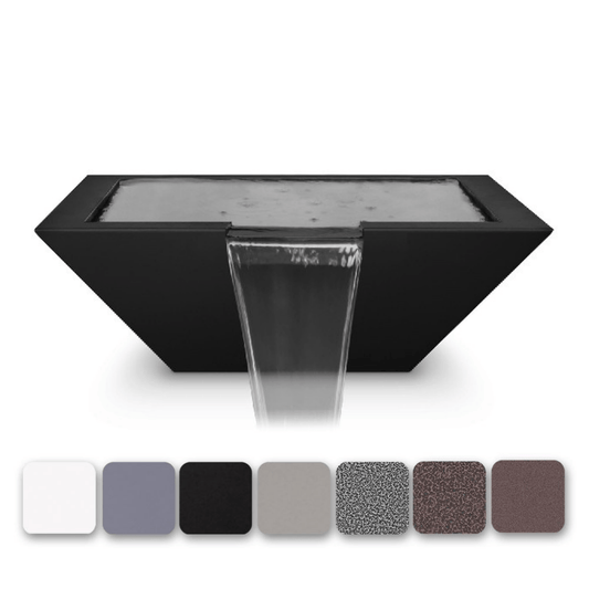 Water Bowl 24-Inch / Black The Outdoor Plus Maya Powder Coated Steel Square Water Bowl