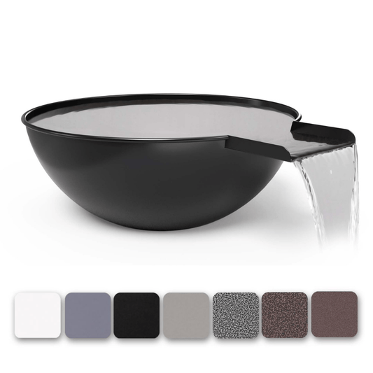 Water Bowl Black The Outdoor Plus 27" Sedona Powder Coated Steel Round Water Bowl