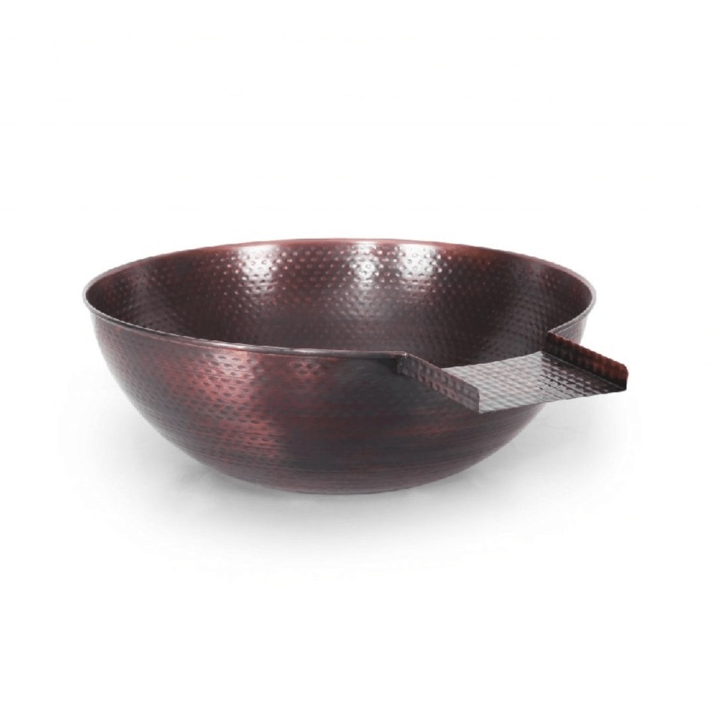 Water Bowl The Outdoor Plus 27" Sedona Hammered Copper Round Water Bowl